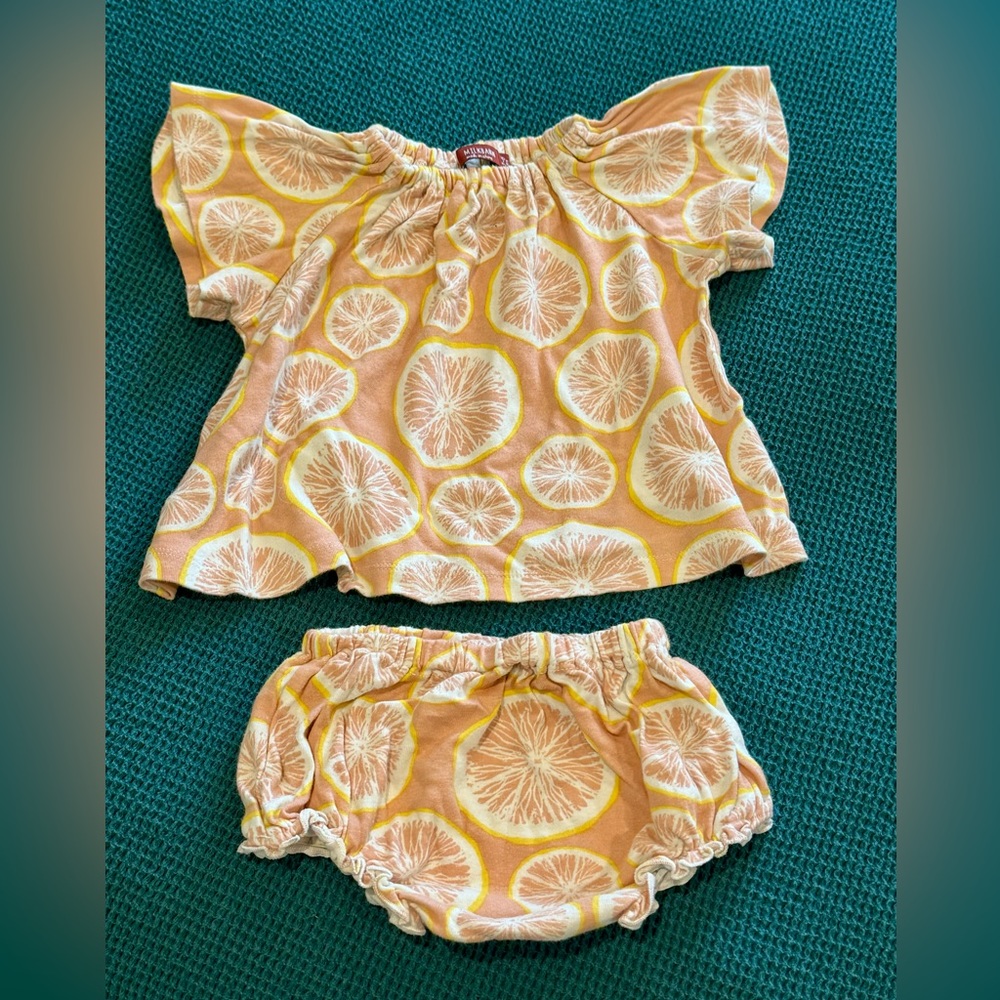 MilkBarn 2 piece organic cotton size 3-6m